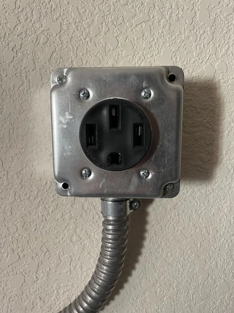 NEMA 14-50 outlet installed for Smart Home Electrical in Kildeer
